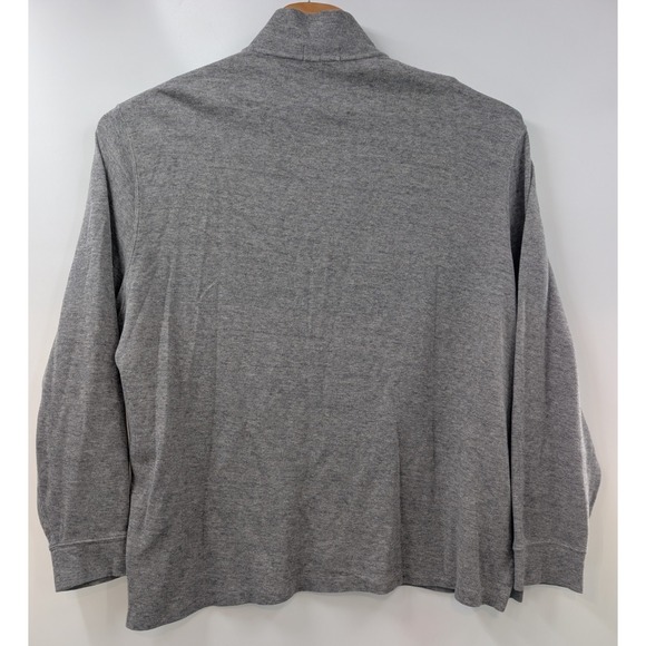 Polo Ralph Lauren Sweater Mens XXL Gray Estate Rib 1/4 Quarter Zip Pullover Pony - Picture 8 of 10